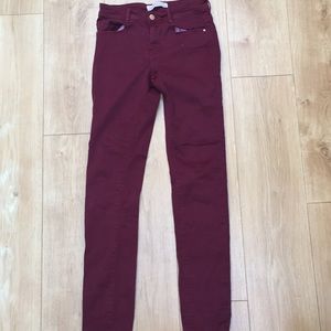Zara Traufalac Maroon Jeans